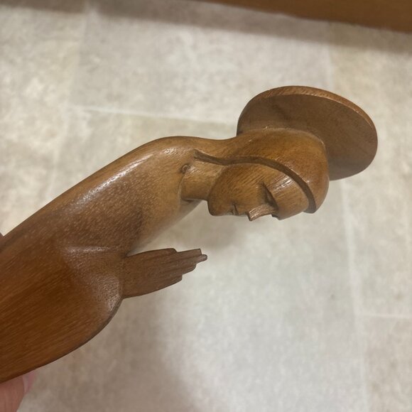 Hand Carved Religious Madonna Virgin Mary Figurine 14 Inches Tall - Picture 2 of 8